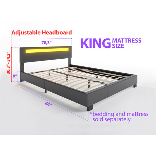 Orren Ellis Aughe Upholstered Platform Bed & Reviews Wayfair